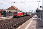 187 082-3 DB Cargo mit einem gemischtem Güterzug in Bienenbüttel und fuhr weiter in Richtung Lüneburg. 05.09.2017