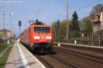 189 062-3 DB Schenker Rail Deutschland AG mit einem Lokzug von Rostock-Seehafen nach Zwickau in Priort.