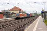 501 (189 820-4) LOCON LOGISTIK & CONSULTING AG mit einem Containerzug in Bienenbüttel und fuhr weiter in Richtung Lüneburg.
