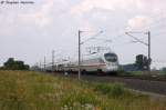 605 519-7 als ICE 38 von Oesterport st nach Berlin Ostbahnhof in Vietznitz. 26.07.2013