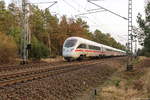 411 064-9  Rödental  als ICE 1512 von München Hbf nach Hamburg-Altona, bei Friesack.