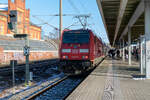 146 274-6 mit dem RE4 (RE 3172) von Rathenow nach Luckenwalde, in Rathenow.