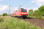 146 023 mit dem RE20 (RE 17665) von Uelzen nach Wolmirstedt in Stendal.
