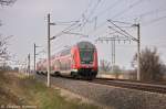 RE2  ODEG  (RE 37370) von Wismar nach Cottbus in Vietznitz und geschoben hatte die 114 017-7. 18.04.2013