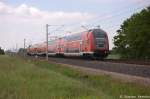 RE2  ODEG  (RE 37370) von Wismar nach Cottbus in Vietznitz und geschoben hatte die 114 003-7. 17.05.2013