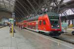 S-Bahn HALLEIPZIG S10 (S 37048) von Leipzig Hbf nach Halle(Saale)Hbf im Leipziger Hbf und geschoben hatte die 143 959-5.