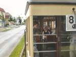 Blick zum Beiwagen Typ B24 auf der Mahlsdorfer Strecke, Themenfahrt 8.