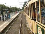 Ausweichstelle unfd Haltestelle an der eingleisigen Strecke nach Mahlsdorf, Berlin 9.