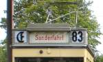T24 - Beschilderung als Sonderfahrt, Linie 83E, Themenfahrt 9.
