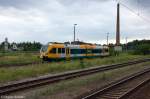 VT 646.041 (646 041-3) ODEG - Ostdeutsche Eisenbahn GmbH als OE51 (OE 68980) von Brandenburg Altstadt nach Rathenow, bei der Einfahrt in Rathenow. 03.07.2012