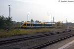 VT 646.041 (646 041-3) ODEG - Ostdeutsche Eisenbahn GmbH als RB51 (RB 68873) von Rathenow nach Brandenburg Hbf, bei der Ausfahrt aus Rathenow. 11.10.2013