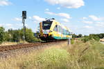 VT 646.044  Hansestadt Stendal  (646 044-7) ODEG - Ostdeutsche Eisenbahn GmbH als RB51 (RB 62142) von Brandenburg Altstadt nach Rathenow bei Fohrde.