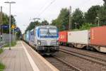 193 843-0 boxXpress.de GmbH mit einem Containerzug in Bienenbüttel und fuhr weiter in Richtung Uelzen. 04.09.2015