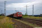 185 269-8 DB Schenker Rail Deutschland AG mit einem Facns Ganzzug in Satzkorn und fuhr in Richtung Golm weiter. 28.08.2012
