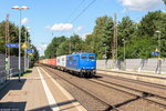 151 131-0 EGP - Eisenbahngesellschaft Potsdam mbH mit einem containerzug in Bienenbüttel und fuhr weiter in Richtung Uelzen.