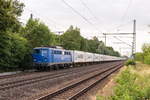 140 627-1 EGP - Eisenbahngesellschaft Potsdam mbH mit einem Containerzug in Friesack und fuhr weiter in Richtung Nauen.