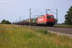 185 632-7 Alpha Trains für HGK - Häfen und Güterverkehr Köln AG [HGK 2067] mit der Wagenlok DE 63 (266 063-1) und einem Kesselzug  Umweltgefährdender Stoff, flüssig  in