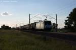 152 196-2 ITL - Eisenbahngesellschaft mbH mit einem Kesselzug in Vietznitz und fuhr in Richtung Nauen weiter. 21.06.2013