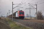 482 038-7 SBB Cargo für LOCON LOGISTIK & CONSULTING AG mit einem H-Wagen Ganzzug in Vietznitz und fuhr in Richtung Nauen weiter. 16.04.2013