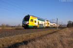 ET 445.110 (445 110-0) ODEG - Ostdeutsche Eisenbahn GmbH als RE2 (RE 83974) von Wismar nach Cottbus in Vietznitz. Netten Gruß an den Tf! 24.02.2014