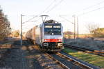 186 286-1 Railpool GmbH für PRESS mit einem leeren Hackschnitzelzug in Demker und fuhr weiter in Richtung Magdeburg.