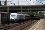 223 158-7 PCT - Private Car Train GmbH mit einem ARS Altmann Autotransportzug, bei der Durchfahrt in Hamburg-Harburg und fuhr in Richtung Maschen weiter. 12.07.2014