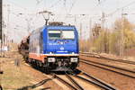 185 409-0 Raildox GmbH & Co. KG mit einem Tads Ganzzug in Priort und fuhr weiter in Richtung Golm. Netten Gruß zurück! 28.03.2017