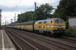 Wiebe Lok Nr.6 (216 032-3) mir einem Hccrrs Ganzzug der ARS Altmann in Hamburg-Harburg und bring diesen Zug nach Cuxhaven.