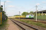 187 302-5 Railpool GmbH für SETG - Salzburger Eisenbahn TransportLogistik GmbH mit einem leeren Holzzug in Großwudicke und fuhr weiter in Richtung Rathenow. 21.07.2019