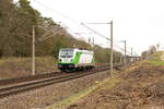 187 302-5 Railpool GmbH für SETG - Salzburger Eisenbahn TransportLogistik GmbH fuhr Lz durch Nennhausen und fuhr weiter in Richtung Rathenow. 27.02.2020