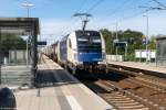 1216 952-2 WLC - Wiener Lokalbahnen Cargo GmbH mit einem Containzerzug in Falkenberg(Elster) und fuhr weiter in Richtung Bad Liebenwerda. 15.09.2015