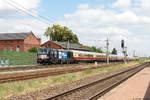 X4 E - 605 (193 605-3) MRCE - Mitsui Rail Capital Europe GmbH für WLC - Wiener Lokalbahnen Cargo GmbH mit dem AKE Rheingold DPE 51 von Ostseebad Binz nach Trier in Großwudicke.